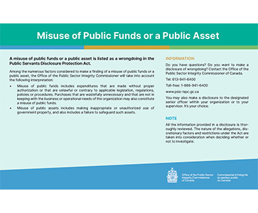 Misuse of Public Funds or a Public Asset